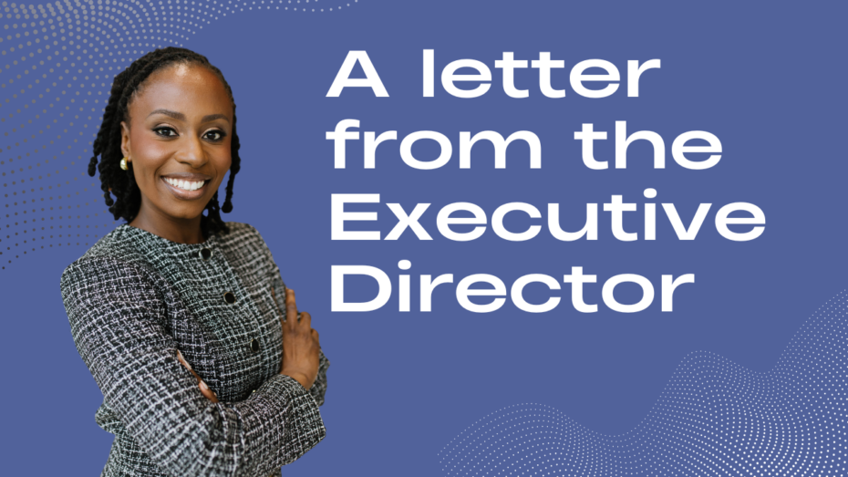 Photo of A letter from the executive Director